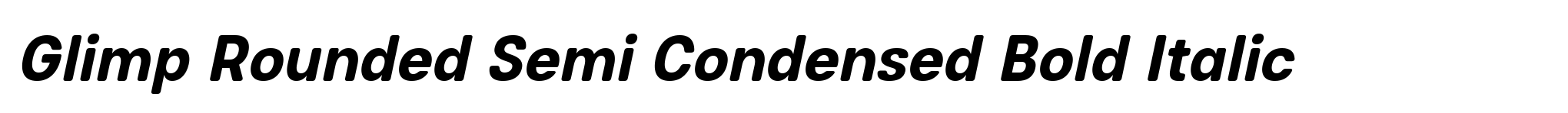 Glimp Rounded Semi Condensed Bold Italic image